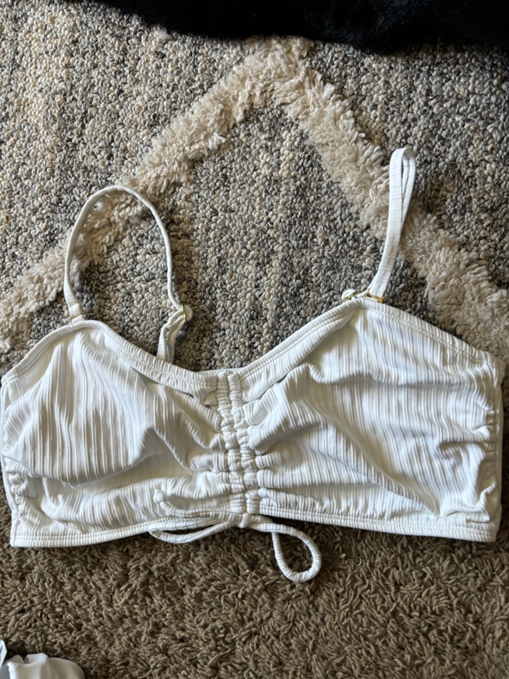 No Boundaries White swim topwith Adjustable Straps